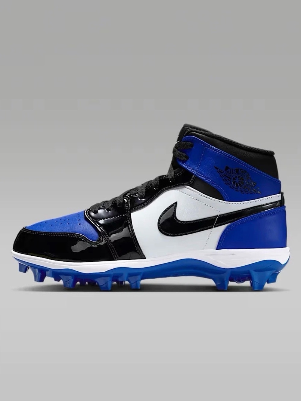 Nike Air Jordan 1 Mid TD Game Royal Black Football Cleats FJ6805-401 Size  9,12